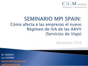 Seminario MPI Spain